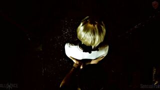 Blonde Tied And Spread