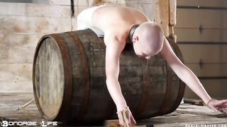 BondageLife Rachel Greyhound - Broken on the Barrel (From HELL!)