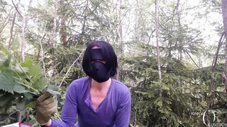 Nettle Torture Compilation : Nettle Spanking in the Forest on Ass and Pussy