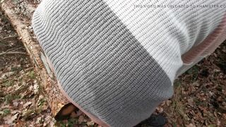 Lay down on that logs i wanna slap your naked pussy