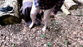 Vagina slapping near hikingway