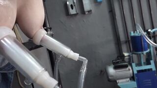 Pierced slut milked and fucked