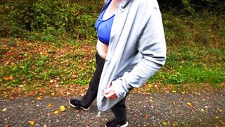 Thumbtacks in bra and slip in public and slapping them in