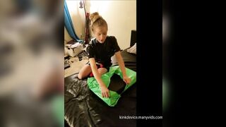 Kink Device carlies mile high boot peg and cums