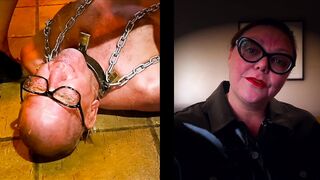 Dominatrix Mistress April - Black Rubber Slave deep fuck