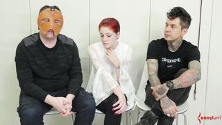 Redheaded contorted anal teen sub slave is butt fucked hard