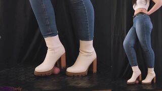 Full Weight Crushed by Work Colleague - Bootjob, Shoejob, Ballbusting, CBT, Stomp, Trampling, Trample, High Heels