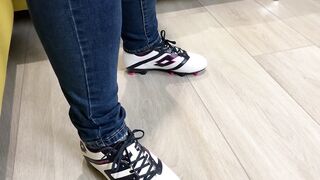 Total demolition of his balls! SOCCER SHOES BALLBUSTING! - Dave Moon - Jennifer - BrutalBusting