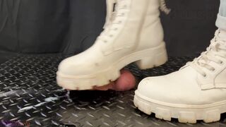 CBT Cumshots Compilation Bootjob Shoejob Footjob with TamyStarly - Ballbusting, Femdom, Boots