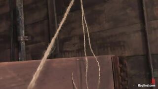 Charley Chase in her very first Hogtied shoot