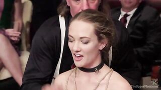 Bombshell Blond Anal Queen Trains New Slave Girl