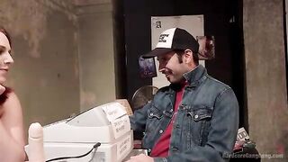 Route 69: Truckers Welcome. Porn store slut double penetrated!