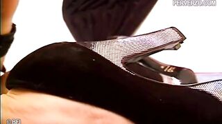 Blindfolded slut gets tied up and whipped