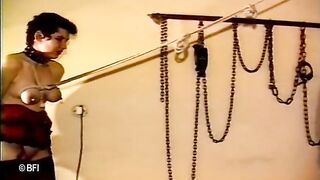 Tied up girl gets tormented by her master