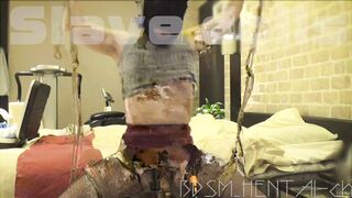 Masochistic female masturbates riding a huge dildo! (For full video, please visit "Website" or "FapHouse".)