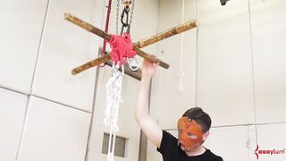 Piss drinking ebony sub humiliated