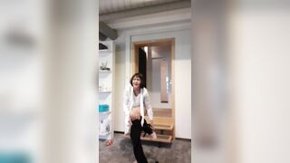 Undressing in my office