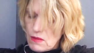 Mature German slut on leash gets spanked hard