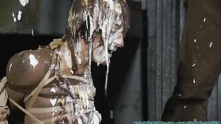 FutileStruggles - Snooty Sales Lady Bound with Pantyhose and Pied 4