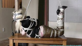 FutileStruggles - Olivia Rose Hogtied and Pump Gagged Tight 2