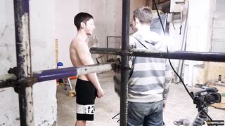 Tied up twink Jay Mc Dally tormentd with clamps by master