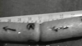 A 1-meter dildo enters my bottomless asshole