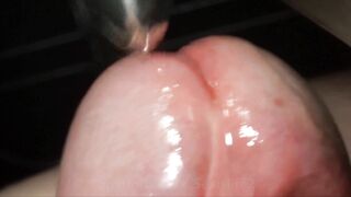 Crazy & Scary POV Extreme Close-up Big Red Mushroom 13mm Sounding w Cumshot 4K