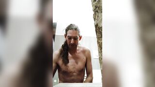 Destroying frozen balls with rubber mallet