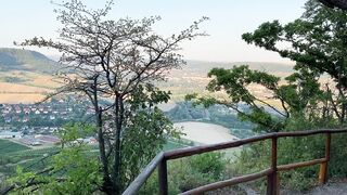 Slave in Chastity on a naked summer hike