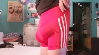 Freeballing in Adidas Tight Short