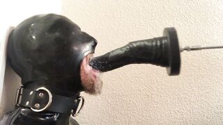 Rubber Pig Throat Fucked by Machine : Slime Edition