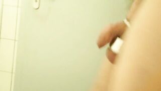 long risky exhib on toilet of a rest area