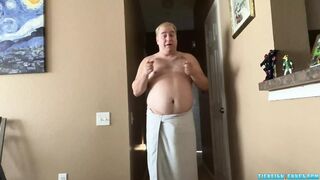 The Laughing Ninja strips and tickles bound chubby Matt