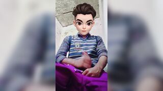 19 yo doing handjob with his huge cock