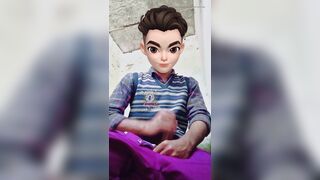 19 yo doing handjob with his huge cock