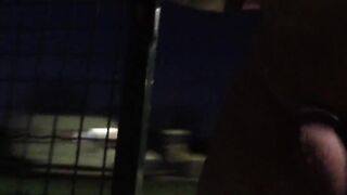 winter exhib,naked at the toilet