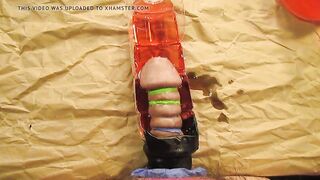 cock bathed in hot wax