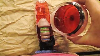 cock bathed in hot wax