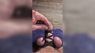 Separated & Tied Balls & Cock, Foreskin Fingering, Ruined Slow Motion Cumshot