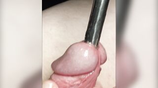 DO NOT VIEW IF SENSITIVE! 14mm Sounding Big Uncut Head Ultra Close-up w Cumshot POV 4K