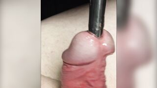 DO NOT VIEW IF SENSITIVE! 14mm Sounding Big Uncut Head Ultra Close-up w Cumshot POV 4K