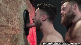 RagingStallion Suck That Dick & Spit On It Thru Glory Hole