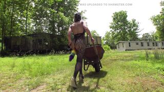 Plugged Slave - Humiliating Farm Chores