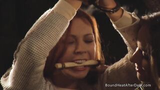 Busty Submissive Lesbian Slaves Dominated By Merciless Madamee