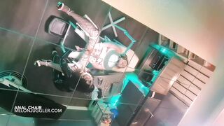 Young busty blonde gets ass fucked in the anal gyno chair