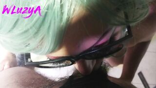 elf gives and places chastity cage on slave