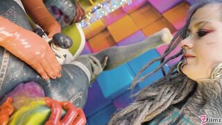 Two Latex Dominatrix Sissy Femdom Anal Fisting